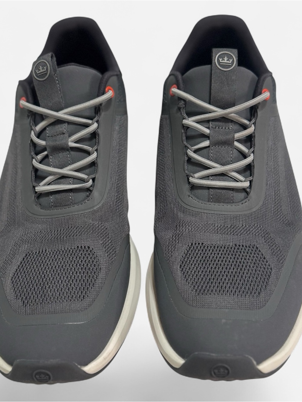 Peter Millar Men's Athletic Sneakers in Charcoal Gray with White Soles